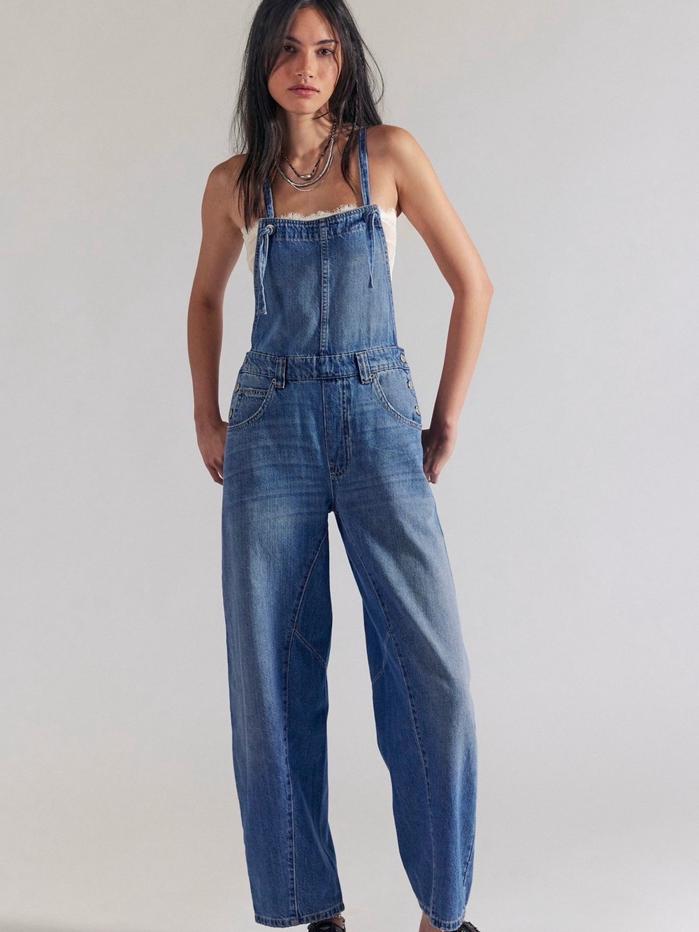 Free People We The Free Rowen Slim Arc Overalls